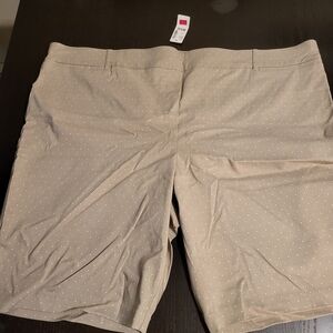 Women's Beige Polka Dot Shorts